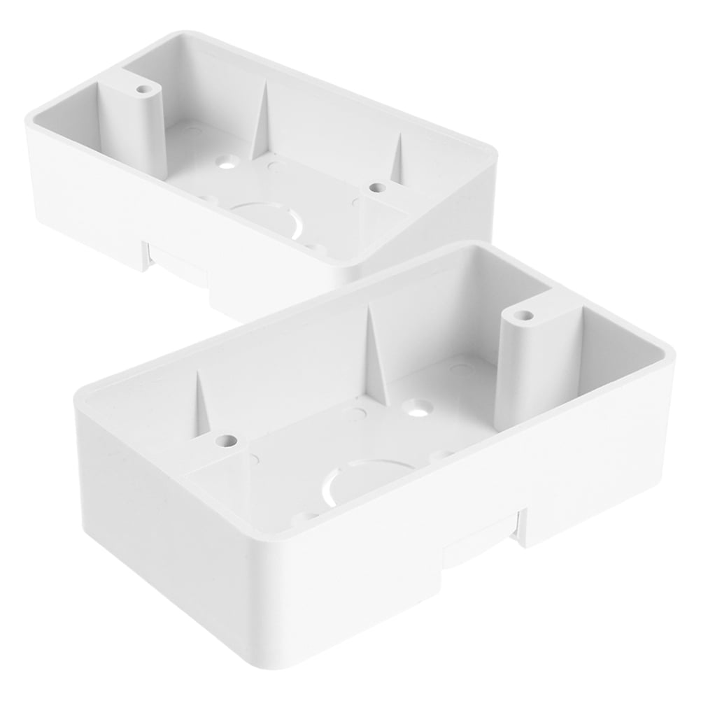 PBPBOX Surface Mount Electrical Outlet Box Universal White ABS