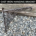 thumbnail image 4 of Cast Iron Hanging Hook Bracket Wall Hanger 12" Deep Outdoor Indoor Durable Wall Hanging Bracket Hooks for Pots Basket Bird Feeder Wind Chime Lanterms Hanger Hardware Bracket, 4 of 7