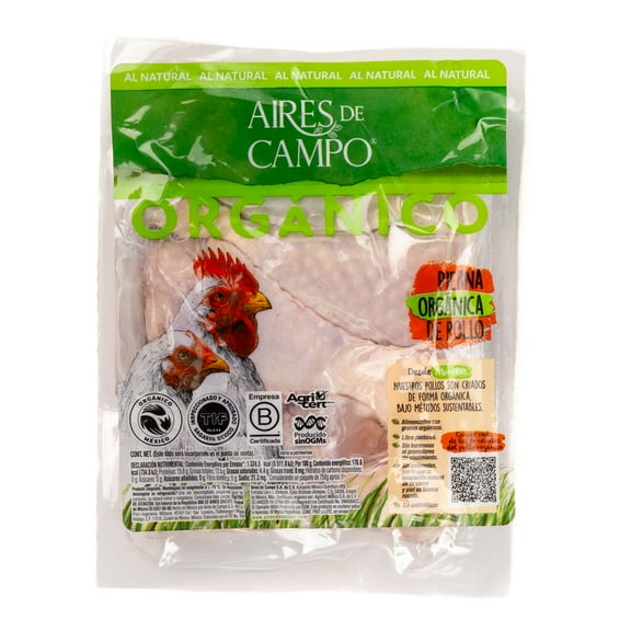 Pierna de Pollo Orgánica peso aprox por paquete 500 g