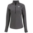 thumbnail image 2 of Women's Cutter & Buck Heather Black Washington Commanders  Peshastin Eco Fleece Recycled Tri-Blend Raglan Half-Zip, 2 of 3