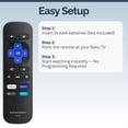 thumbnail image 3 of Replacement Remote Control for Roku Player (RK-H2) - Compatible with Roku Express, Premiere, Box, Player & Roku 1/2/3/4, Easy Setup, Shortcut Keys, 1 Pack (Not for Roku Stick/TVs), 3 of 7