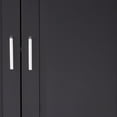 thumbnail image 3 of Bennett Wine Storage & Bar Cabinet with Glass Holders, Black Wood, Contemporary, 3 of 10