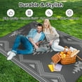 thumbnail image 2 of SIXHOME 8x10 Feet Waterproof Outdoor Rug - Reversible Gray Plastic Patio Mat, Non-Slip Durable Moroccan Geometric Design for Camping, RV, Balcony, Porch, Picnic, 2 of 7