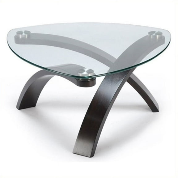 Magnussen Allure Pie Shaped Cocktail Table in Hazelnut Finish