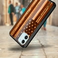 thumbnail image 2 of DALUX Ultra Slim PC-TPU Phone Case Compatible with Iphone 12 Pro Max (6.7 in) - Brown US Flag Print, 2 of 3