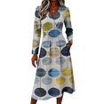 thumbnail image 3 of Floral Dress for Women Wrap a Line Maxi Dress Long Loose Casual Floral Dresses, 3 of 5
