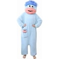 thumbnail image 2 of Funny Big Mouth Monster Onesie - Soft Plush Animal Cosplay Pajamas with Pink Hair Comb for Halloween, Loungewear & Party Costume (Sky Blue-L), 2 of 9