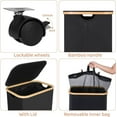 thumbnail image 5 of YYhl 1pack Laundry Hamper with Wheels,110L Laundry Basket with Lid and Inner Bag Clothes Hamper for Laundry Room Clothes Hampers for Laundry with Bamboo Handles, 5 of 5