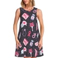 thumbnail image 1 of Bixox Robe Sans Manches pour Femmes avec Poches, Robe Décontractée Longueur Genou pour l'Été-3TG, 1 of 7