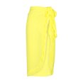thumbnail image 5 of Mrat Skater Skirts Women's Casual Fashion Solid Color Flowing Skirt Hip Wrap Skirt Renaissance Skirts S-213 Yellow One Size, 5 of 6