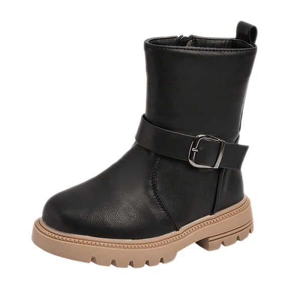 lnmuld Winter Boots for Girls Stylish Girls Boots with Thick Heel and Sole Mid Calf Design for Superior Comfort and Soft Footwear Experience