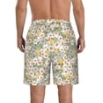 thumbnail image 3 of Kdxio Daisy Pattern Mens Casual Shorts - Drawstring Summer Beach Sports Shorts for Men, 3 of 9