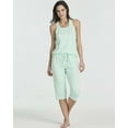 thumbnail image 2 of Real Essentials 2 Pack: Women’s Pajama Set Tank Top and Capri Pants Super-Soft Loungewear (Avalable In Plus Size), 2 of 6