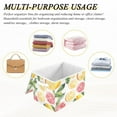thumbnail image 6 of Yayeee Collapsible Cube Storage Bin with Lid Fabric Closet Decorative Basket with Handles, Grapefruit Slices, 6 of 7