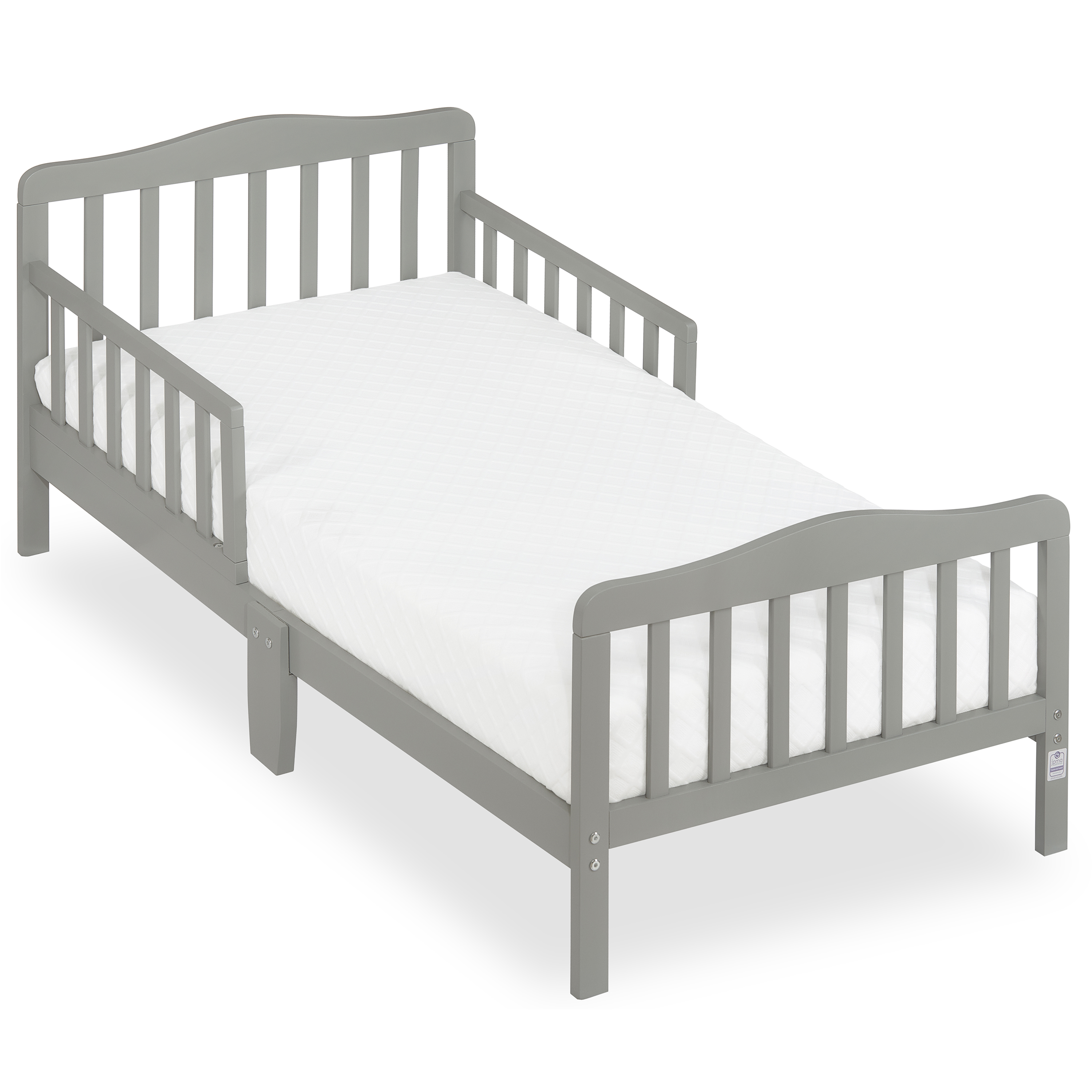 Dream on Me Classic Design Toddler Bed, Cool Grey