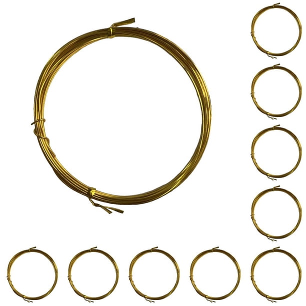 Tholdsy Alambres artesanales Material de aluminio No es fácil de romper No se desvanece Hilo trenzado a prueba de herrumbre Líneas de joyería para oro Type1 NO1 Tholdsy CBP225304