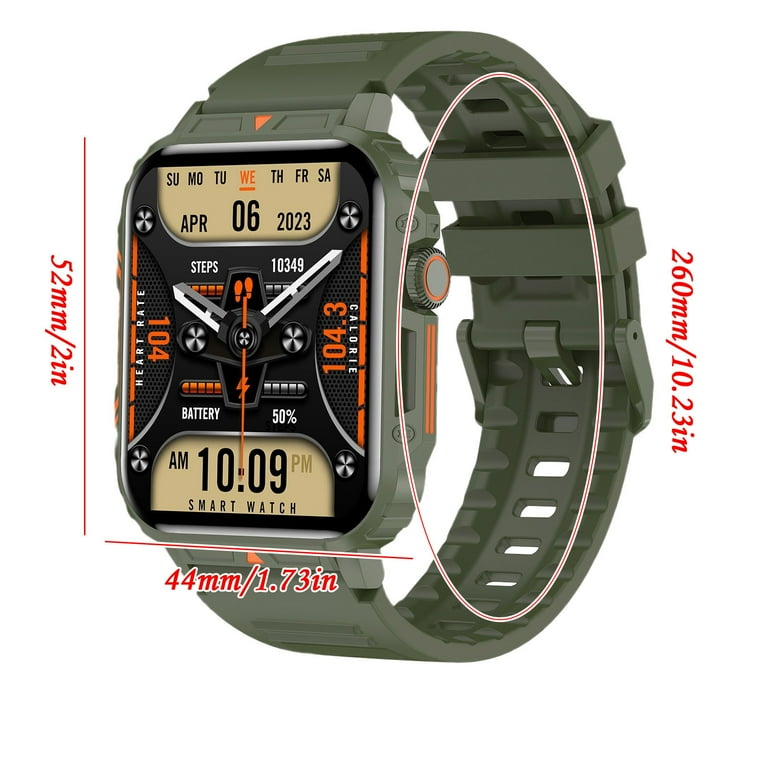 UAEBM Bluetooth Call Smart Watch with Offline Payment Large Display Narrow Border Design Army Green Walmart
