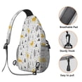 thumbnail image 3 of Sling Backpack,Multicolor Christmas Pattern Sling Bag with Water Bottle Holder,Waterproof Sling Bag for Men/Women with Headphone Jack for Hiking,Travel, 3 of 6