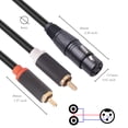 thumbnail image 3 of XLR hembra a doble RCA macho Cable de audio Cable adaptador estéreo Anti blindaje (3 m) Sywqhk Para estrenar, 3 of 3