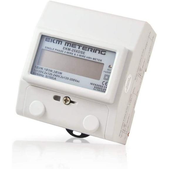 EKM Metering EKM-25XDSE-4 120-240V, 100A & 60 Hz 2 or 3-Wire Single Phase Pass-Through kWh Meter