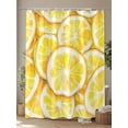 thumbnail image 4 of Boanket Polyester Fabric Summer Lemon Shower Curtain, Modern Oil Painting Yellow Fruits Waterproof Bathtub Curtain Bathroom Decor Set with Hooks 60 x 72 Inches,, 4 of 6