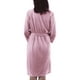 Femme 100% Polyester Léger Doux Chaud Kimono Short Robe XL Rose – image 4 sur 7