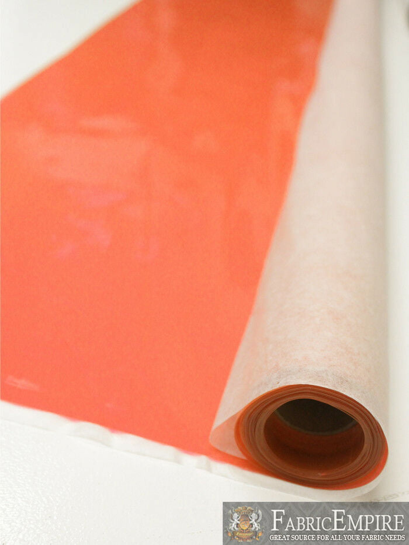 30 Gauge Orange Tinted Plastic Vinyl Fabric 48" Wide Sold By The Yard
