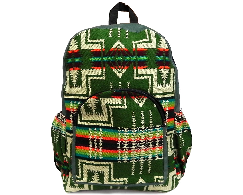 Large Aztec Tribal Print Pattern Cushioned Backpack Bookbag Water ...