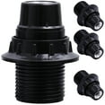 thumbnail image 1 of 4Pcs Light Socket Base Holder Black Cylindrical for Lamp Base Electric Connection Workshops, 1 of 9