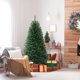 thumbnail image 3 of Costway Árbol de Navidad de 180 cm con 568 puntas de ramas de PVC 200 luces LED de color blanco cálido Guantes, 3 of 4