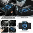 thumbnail image 6 of Renewold Dolphin Floral Car Seat Cover Split Covers, Steering Wheel Cover Seat Belt Pads Waste Bin Rearview Mirror Cover Cup Holder Center Console Cover Handbrake Cover Gear Shift Cover, 14 PCS, 6 of 7