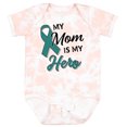 thumbnail image 3 of Inktastic My Mom is My Hero Ovarian Cancer Awareness Boys or Girls Baby Bodysuit, 3 of 5