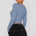 thumbnail image 4 of AherBiu Crop Tops pour Femmes Manches Longues Sexy Ajusté Extensible Chemises Automne Confortables Sorties Tee Tops, 4 of 4