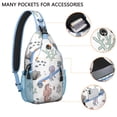 thumbnail image 3 of Fish and Life Creatures Design Lightweight Hiking Sling Backpack Durable Multipurpose Crossbody Bag Perfect for Travel Beach and Daily Activities, 3 of 5