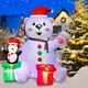 thumbnail image 3 of Hinchables navideños GUDELAK con oso polar y pingüino de 6 pies con LED, 3 of 7