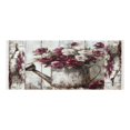 thumbnail image 6 of Washing Machine Cover 51.2x22in, Durable Polyester Dust Cover with Lace Trim and Side Pocket for Appliances Burgundy Roses, 6 of 6