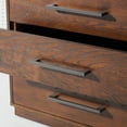thumbnail image 4 of SAFAVIEH Couture Mallory Contemporary Nightstand with 3 Drawers, Dark Brown, 4 of 15