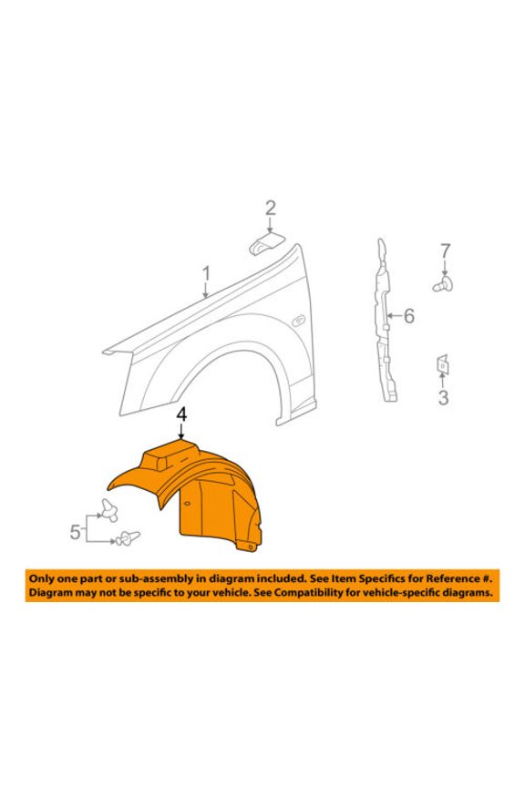 Cadillac GM OEM 05-11 STS-Front Fender Liner Splash Shield Right 25911106