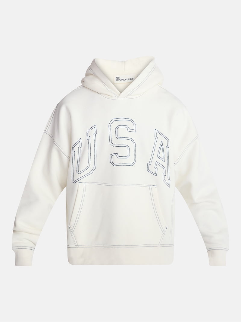 No Boundaries USA Hoodie with Embroidery, Men's XS-4XLT - Walmart.com