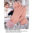 thumbnail image 5 of Spencer Winter Gloves Touchscreen for Women, Warm Suede Texting Gloves Thermal Soft Lining Windproof for Running Driving "Grey", 5 of 8