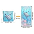 thumbnail image 3 of Beach Towel Backpack 2 in 1 Soft Lightweight Microfiber Large Beach Towel Foldable Transformable into a Drawstring Beach Bag for Travel Pool Swim Beach Yoga Gym, 3 of 7
