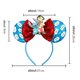 thumbnail image 3 of Diademas con orejas de Mickey Mouse para mujer, accesorios para el cabello fiesta, diadema de punto de Lilo de dibujos animados para niñas y niños, diadema con lazo de lentejuelas 2024, 3 of 5