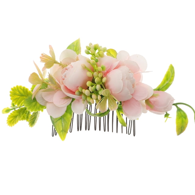 Miangastore Bridal Flower Comb Flower Comb Clip Bridal Hair Accessory for Weeding Bride