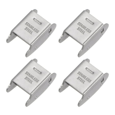 

Uxcell Watch Strap Clasp Buckle SUS304 Watch Keeper for 8mm Width Watch Bands 4 Pack