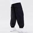 thumbnail image 3 of HAYIMI Toddler Pants Boys Casual Jogger Pants Elastic Ankle Cargo Trousers Kids Youth Teenage Boys Loose Fit Comfortable Outdoor School Wear Stylish Solid Color Daily Slacks, 3 of 5
