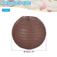 thumbnail image 2 of Uxcell Round Paper Lanterns, Decorative Hanging Lanterns Lamp Party Decorations for Birthday Wedding Home Brown 6 in, 2 of 6