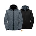 thumbnail image 2 of Little Donkey Andy Men's Lightweight Reversible Polar Fleece Jacket Full Zip Hoodie with Pockets Thermal Outdoor Coat, Stormy Weather Heather XXL, 2 of 7