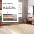 thumbnail image 4 of nuLOOM Larnaca Seagrass Herringbone Indoor/Outdoor Area Rug, 5' x 8', Oval, Larnaca Natural, 4 of 8