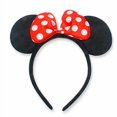 thumbnail image 4 of Juego de diademas con forma de orejas de ratón, Winvin, 24 unidades, color negro y rojo, 4 of 8