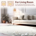 thumbnail image 2 of ODIKA 2'x3' Machine Washable Non-Slip Area Rug, Rectangle Faux Fur Crystal Fluff Locker Mini High Traffic Rug, Ivory, 140331, 2 of 7